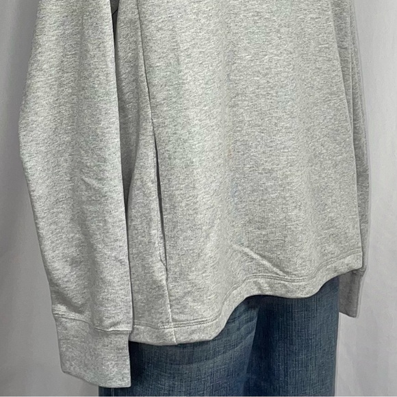 Air Jordan Large Retro Gray Black Pullover Fleece Hooded Pocketed Sweatshirt New - Picture 7 of 11